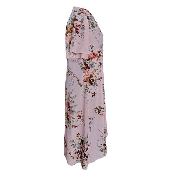 Rosegal Floral Faux Wrap Dress (Size 1X) - Picture 2 of 7